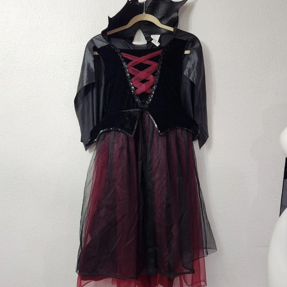 Vampire little‎ girls halloween dress Dracula size Large